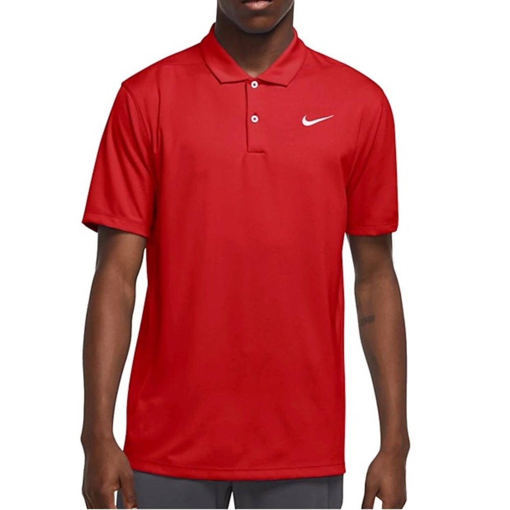 Red Nike Dri- Fit Golf Polo